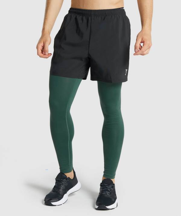 Panske Legíny Gymshark Element Baselayer Tmavo Zelene | BT0753246